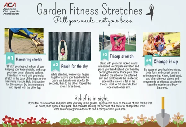 Garden and yard work fitness stretches